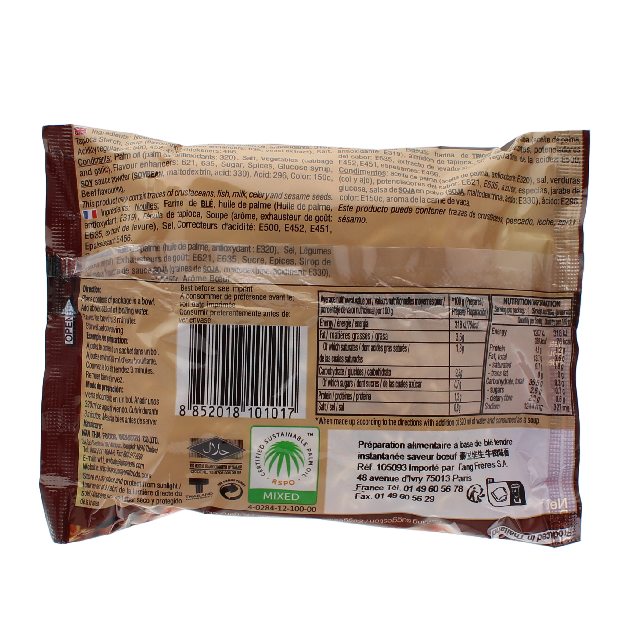 2018-02 - 105093- Prepa. alimentaire a base de blé tendre instantanee saveur boeuf YUM 60g_02