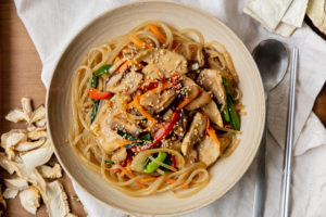 Recette Japchae aux légumes et champignons BIO Tang Frères