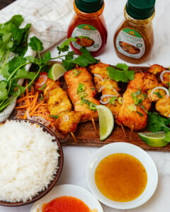 2024-12 - Recettes asiatique des brochettes de saumon et de poulet sauces Tinh Viet 11