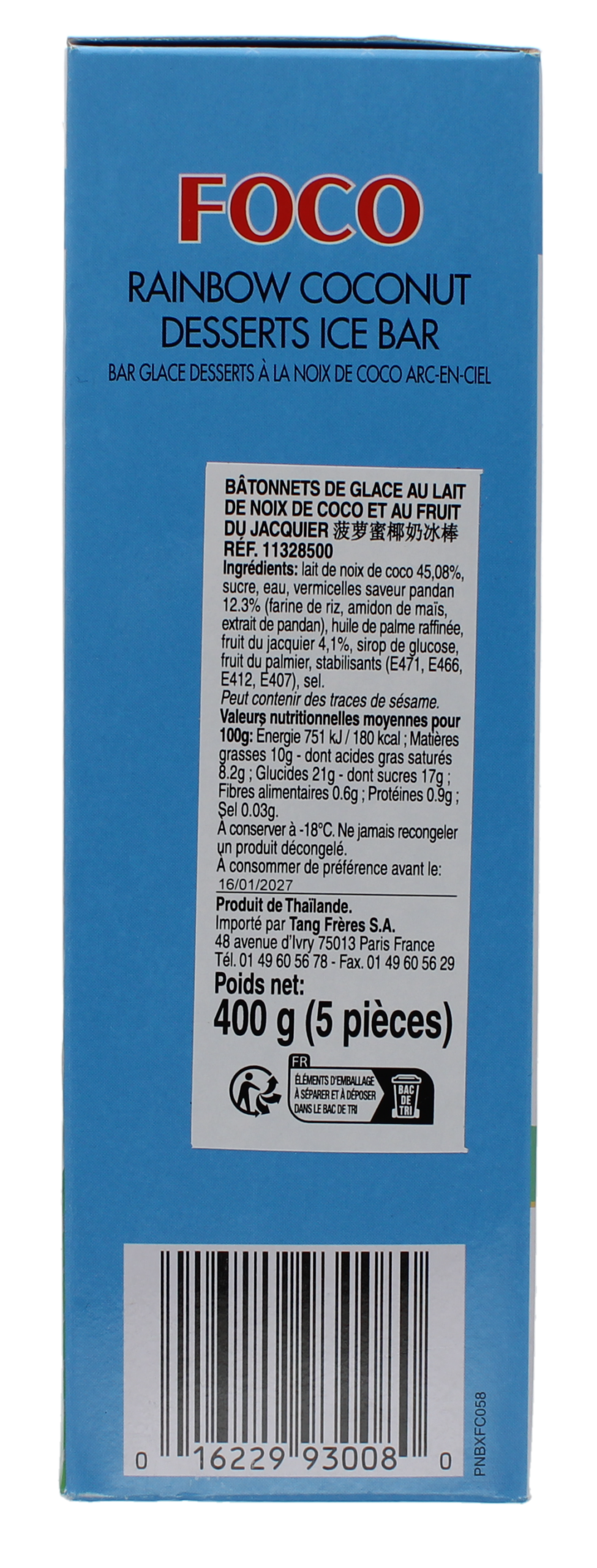 2025-06 - 113285 FOCO Bâtonnets de glace au lait de noix de coco et au fruit du jacquier 400g 2