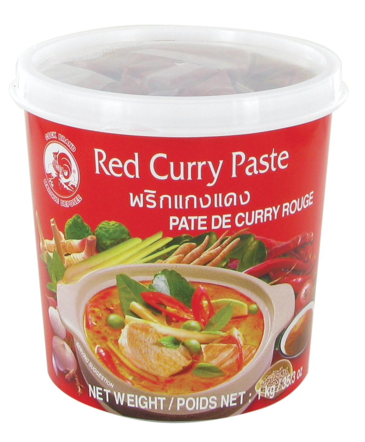 Pâte de curry rouge (桶装红敬酱) COCK - Épicerie sucrée et salée, Sauces - Tang  Frères