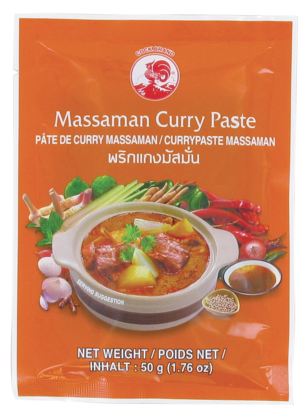 Pâte de curry Massaman (MATSAMA敬酱) COCK - Épicerie sucrée et salée, Sauces  - Tang Frères