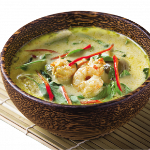 Curry vert de crevettes à la thaïlandaise - Recette